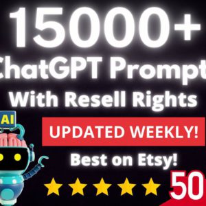 15,000+ AI Prompt Collection with PLR & Resell Rights – Make Money Online Bundle